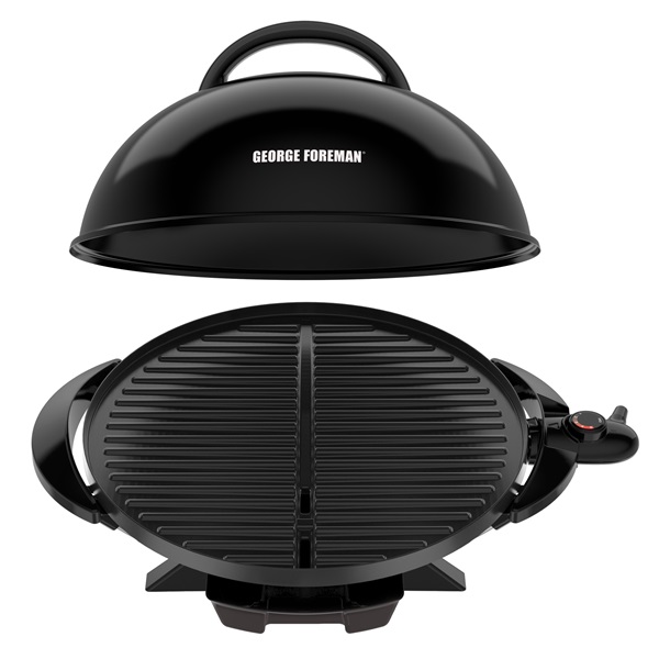 IndoorOutdoor 15+ Serving Domed Electric Grill with Recipe Book